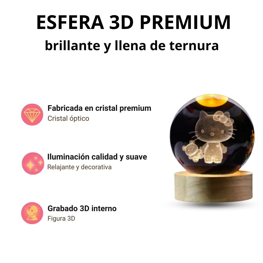 Esfera de cristal de Hello Kitty